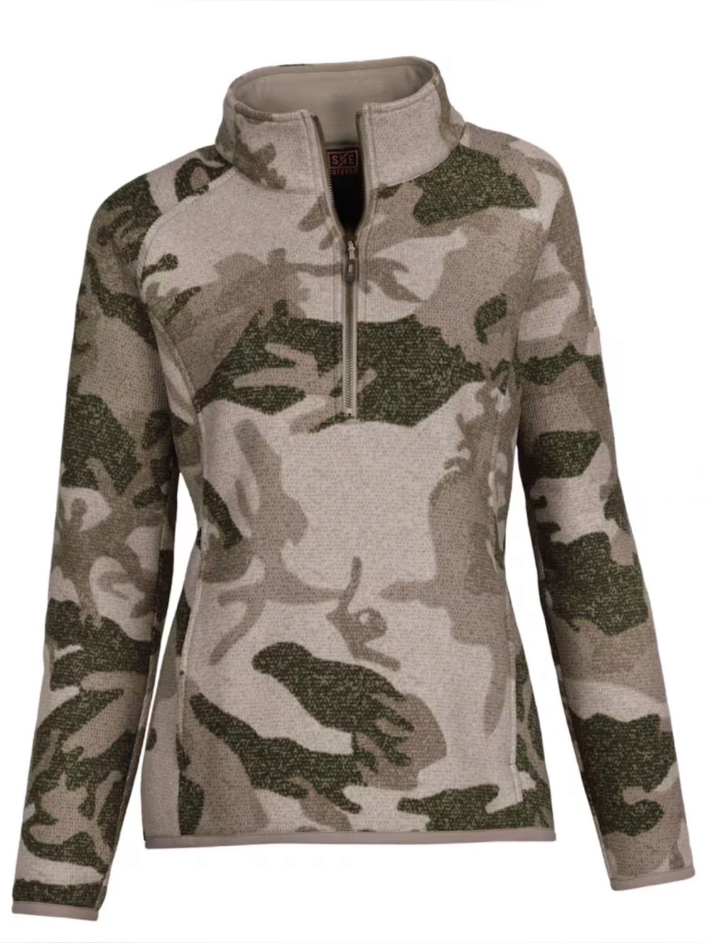 SHE Outdoor Special Ops Half-Zip Pullover Fleece Outfitter Camo Women’s Size XS